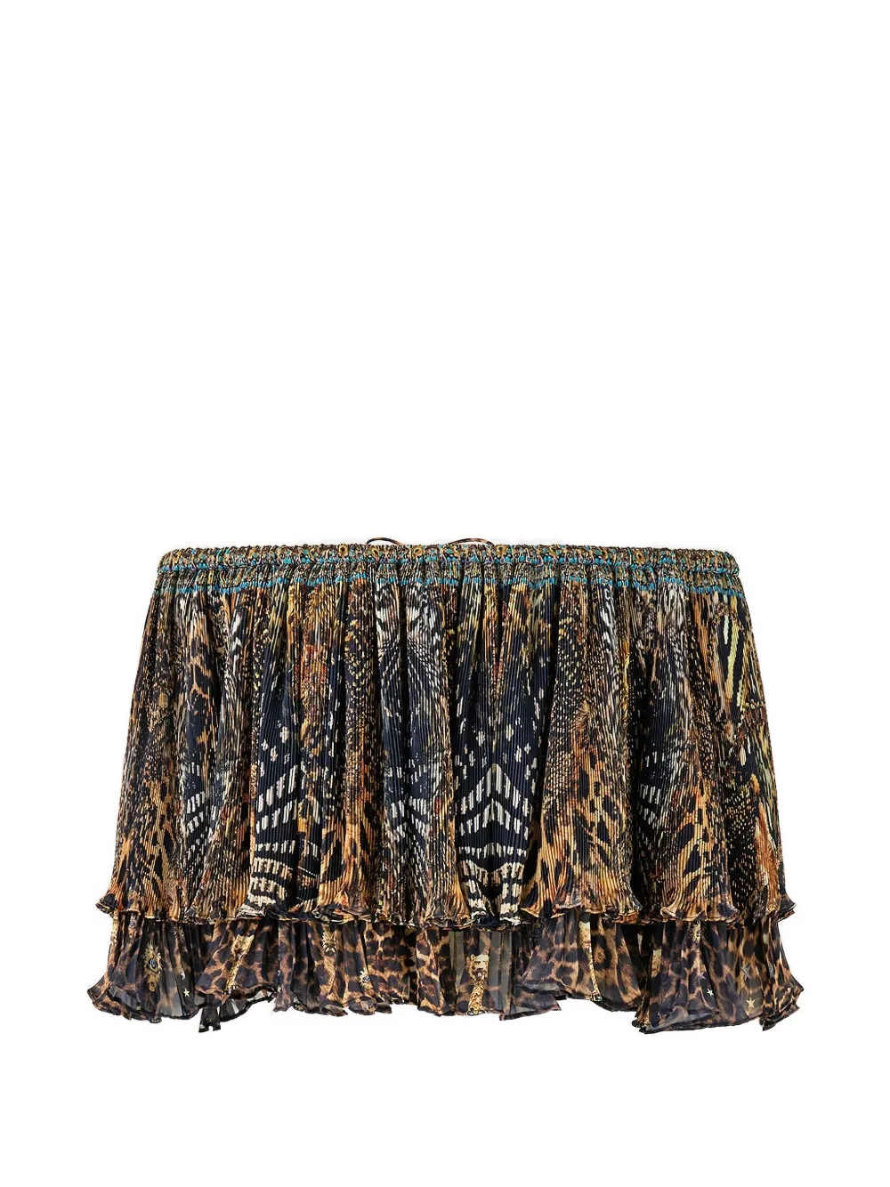 Camilla off-shoulder pleated top - Nero