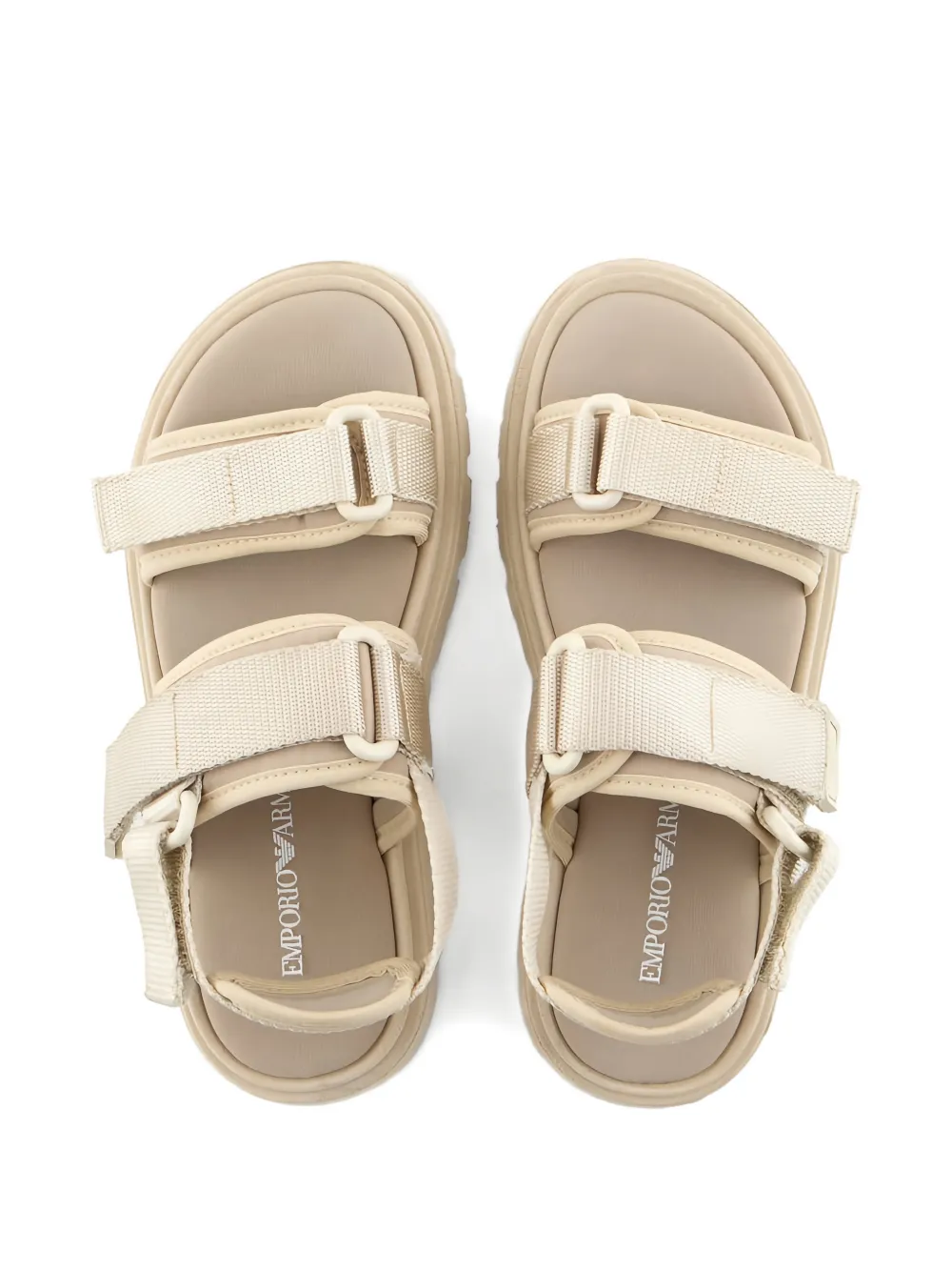 Emporio Armani Kids logo-detail sandals Beige
