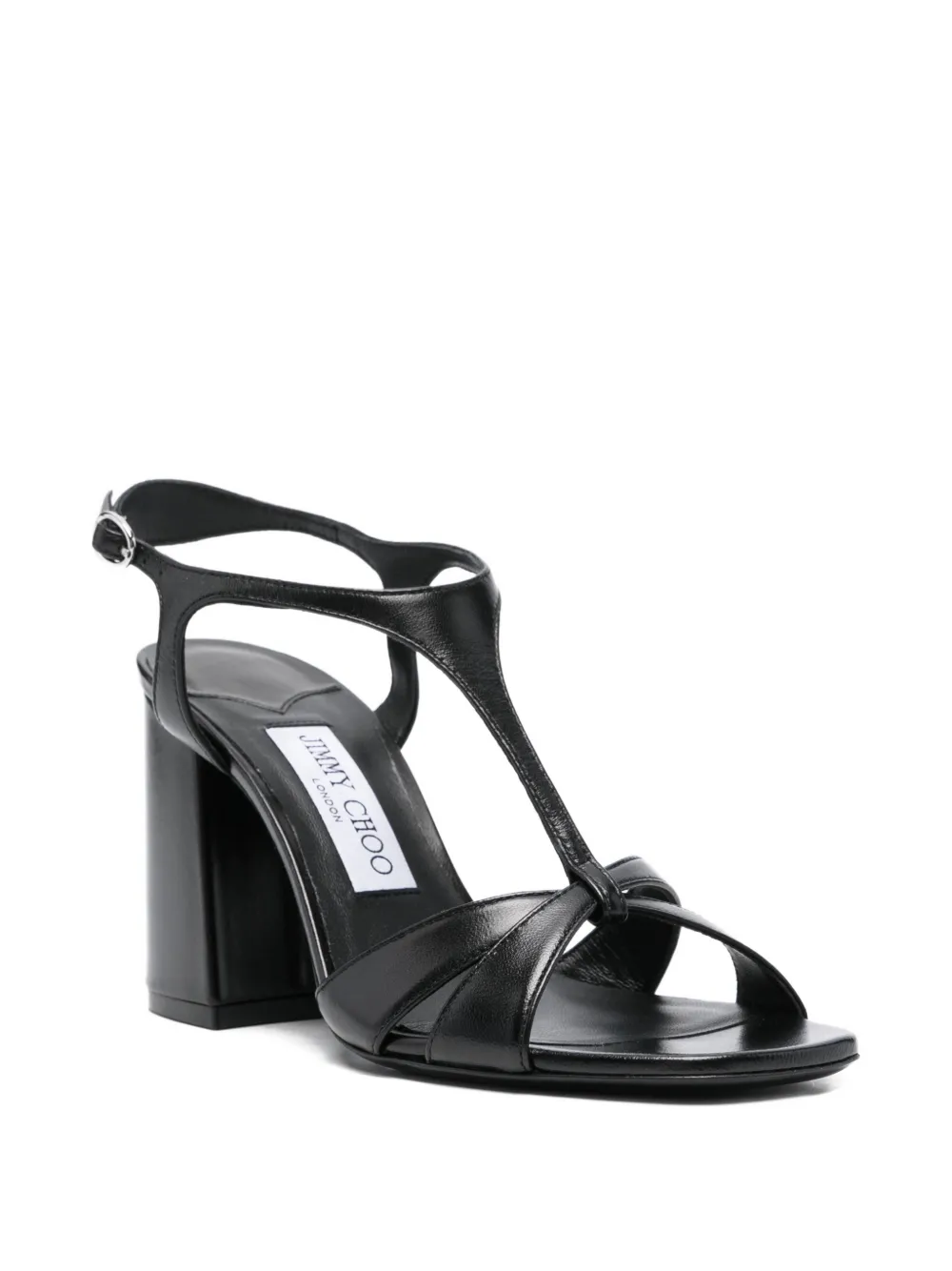 Jimmy Choo Kesia leren sandalen met T-bandje Zwart
