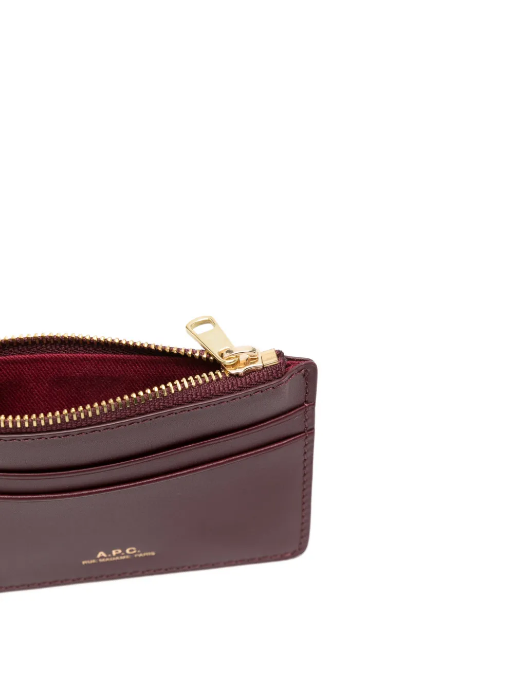  A.p.c. Zip Card Holder - Red 