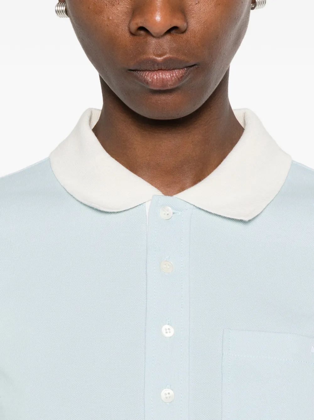 A.P.C. Polotop met halve knoop Blauw