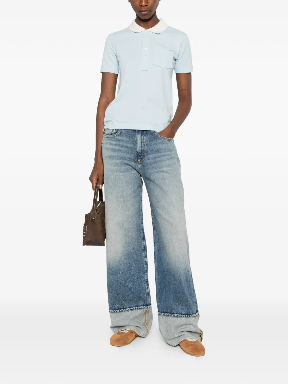  A.p.c. Half-button Polo Top - Blue 