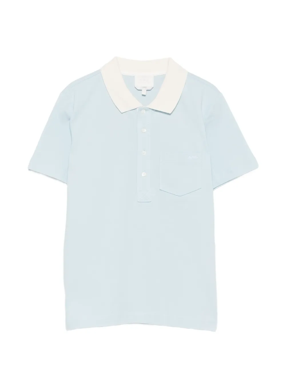 A.P.C. half-button polo top - Blu