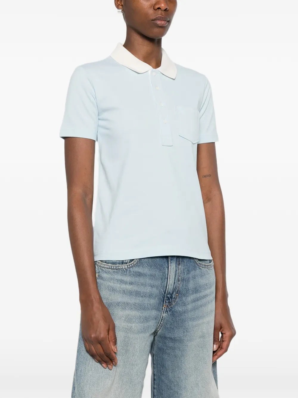  A.p.c. Half-button Polo Top - Blue 