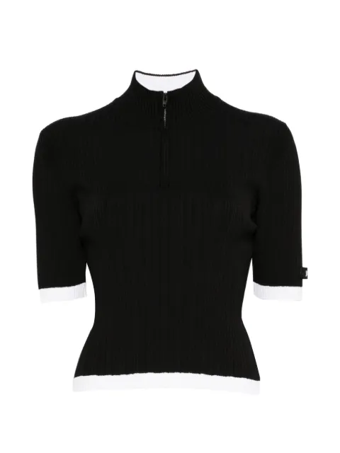 Juun.J zip ribbed T-shirt