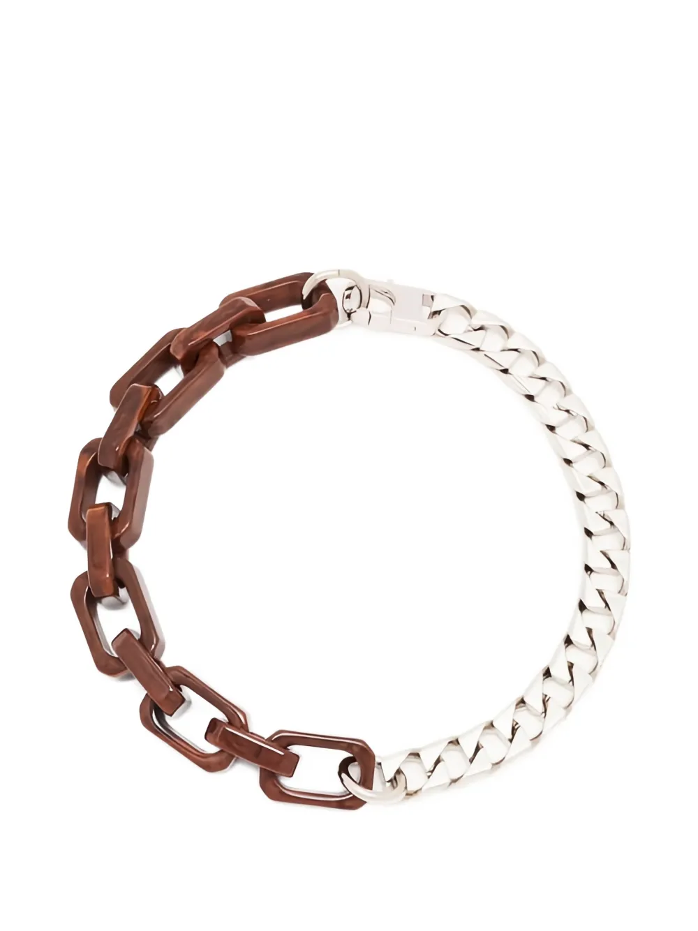 Plan C flat-chain necklace - Argento