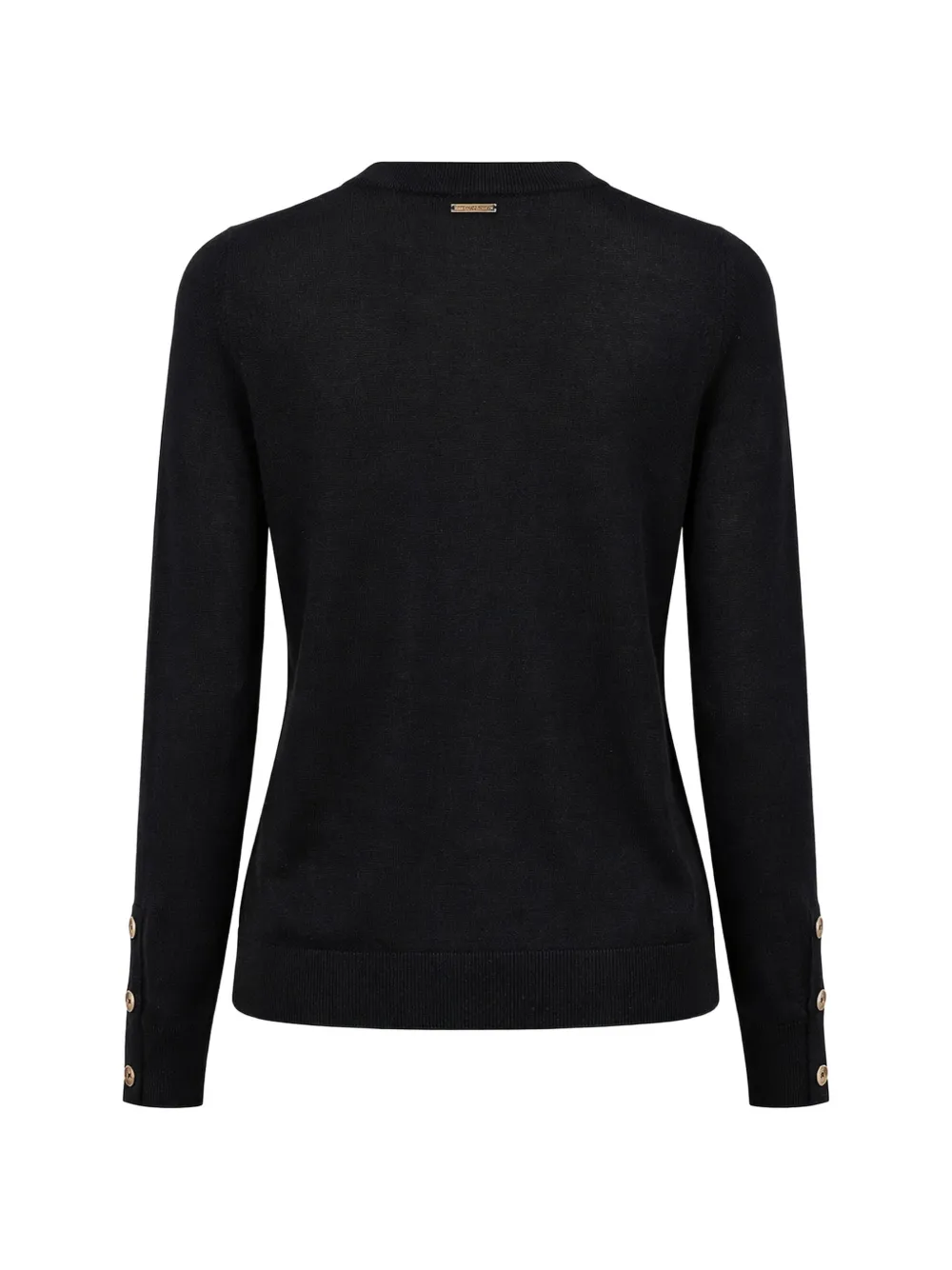  Michael Michael Kors Button-embellished Round Neck Sweater - Black 