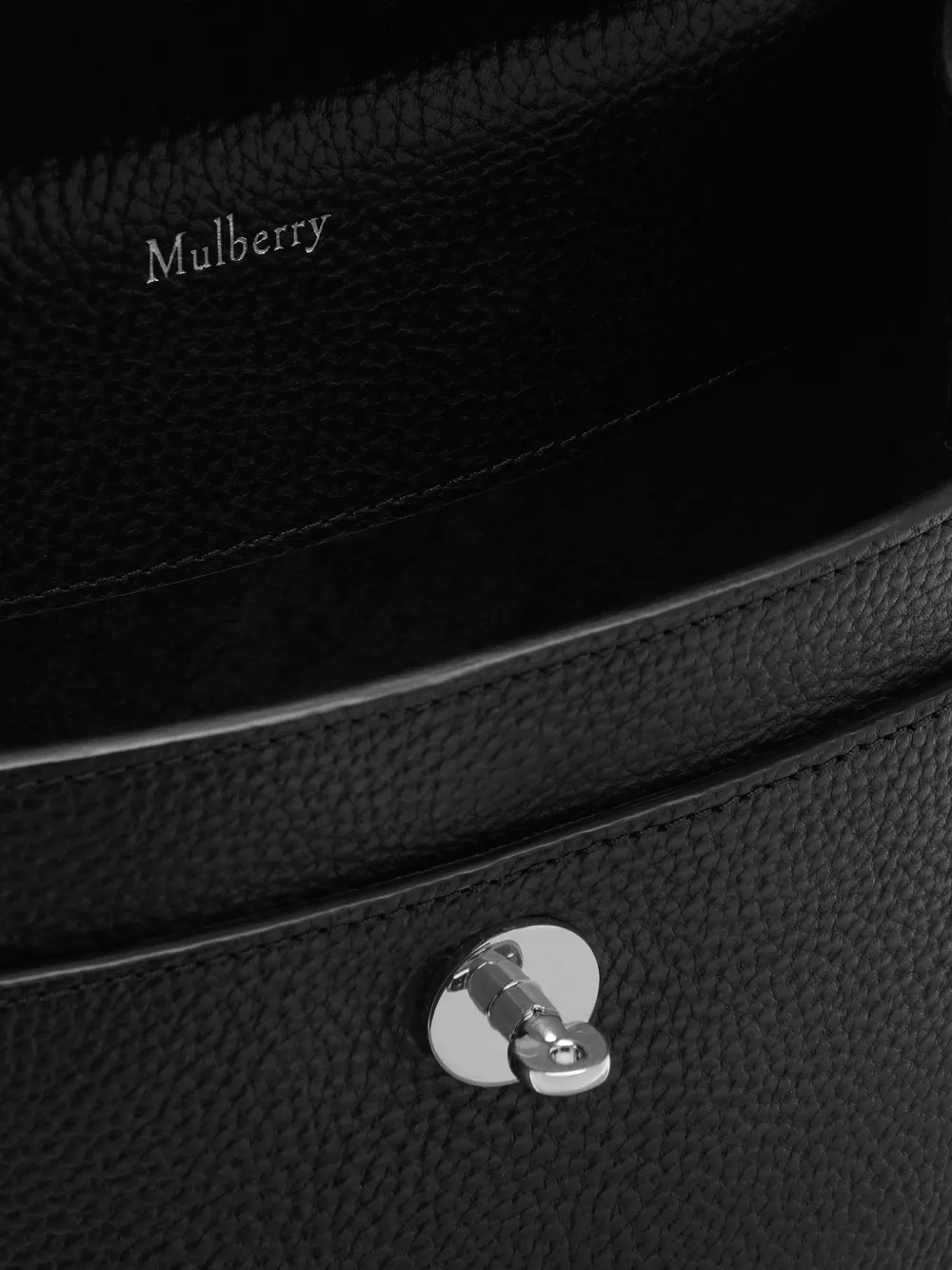 Mulberry Messengertas met logodetail Zwart