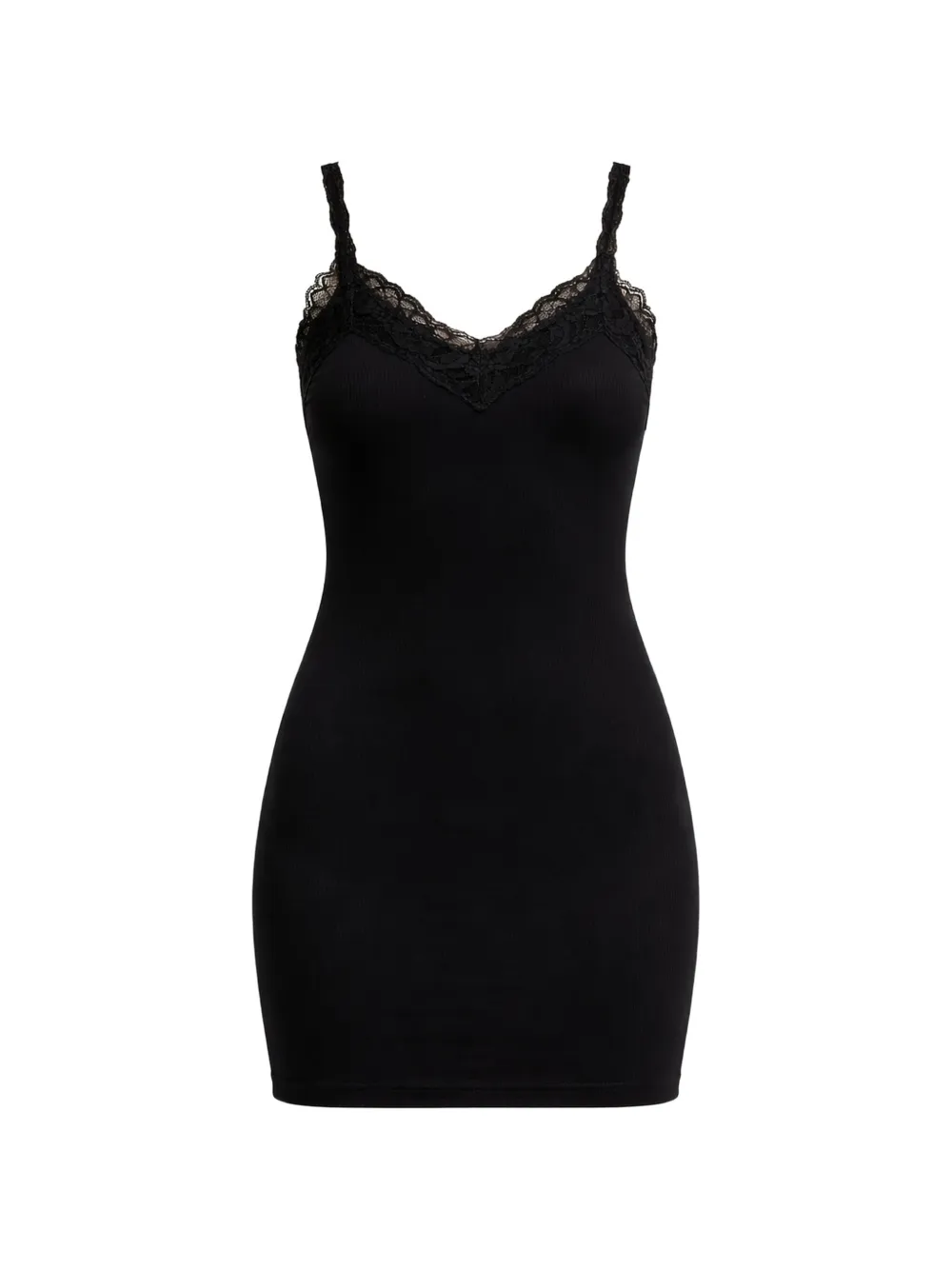 VETEMENTS lace V-neck dress - Black