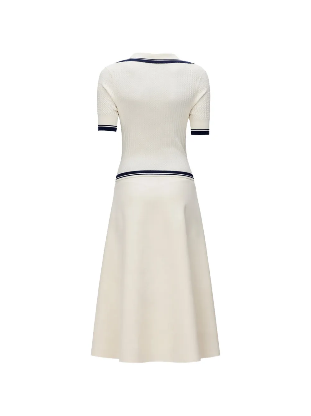 Rib-Polo Midi Dress