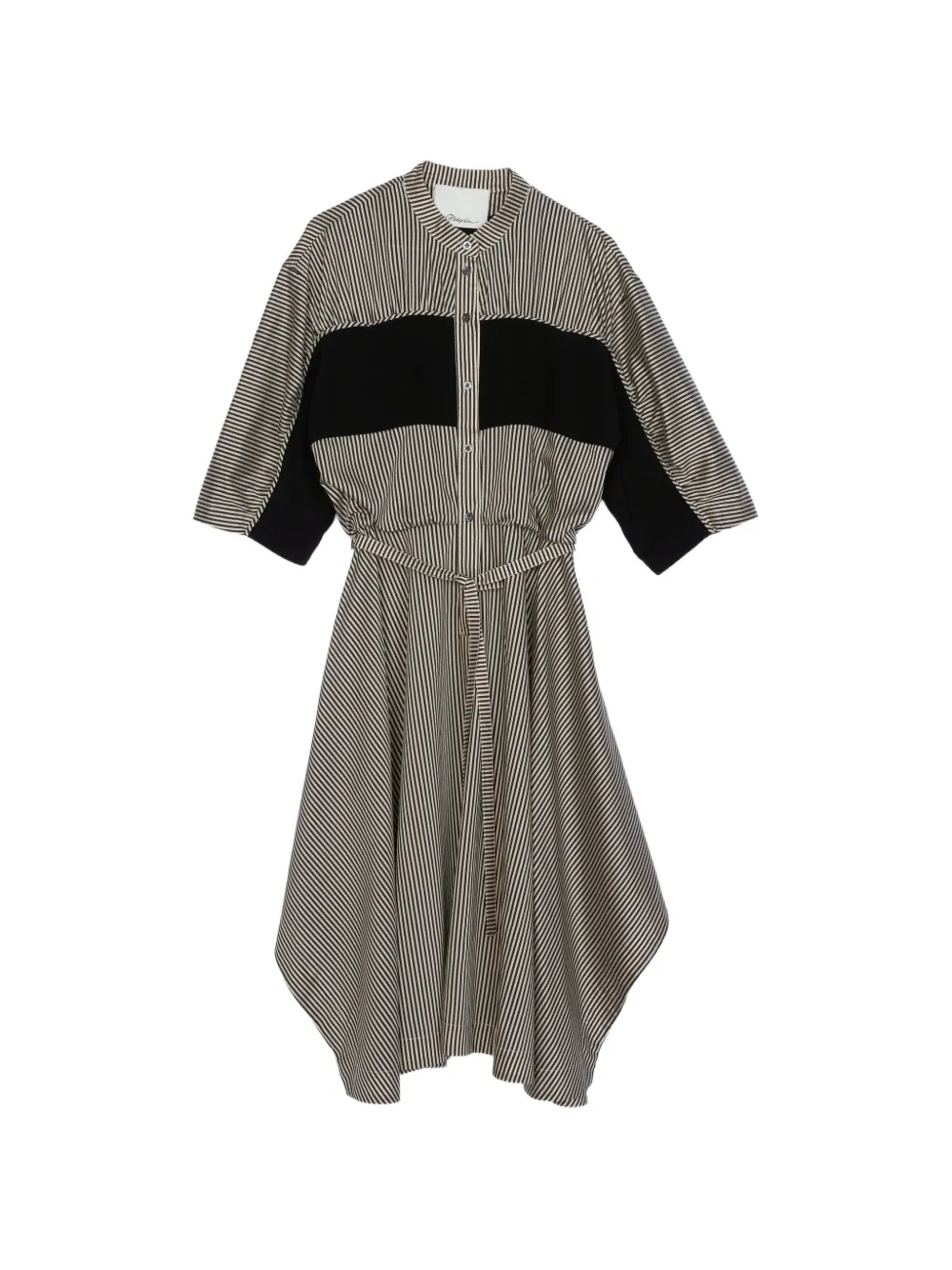 3.1 Phillip Lim striped-pattern belted dress - Nero