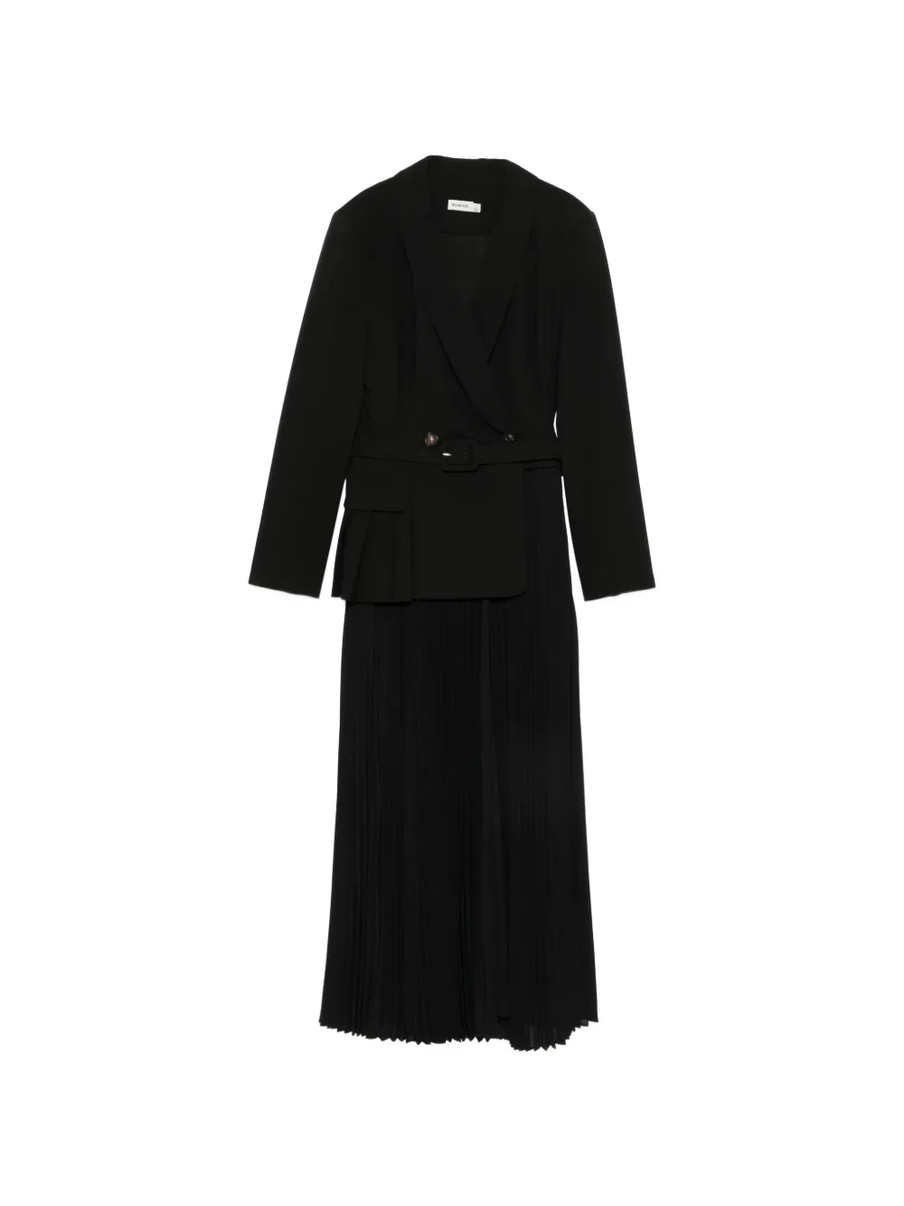 Simkhai Alexandra double-breasted pleated midi dress - Nero