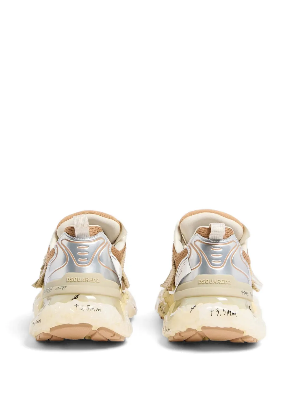 DSQUARED2 Faster sneakers met logopatch Beige