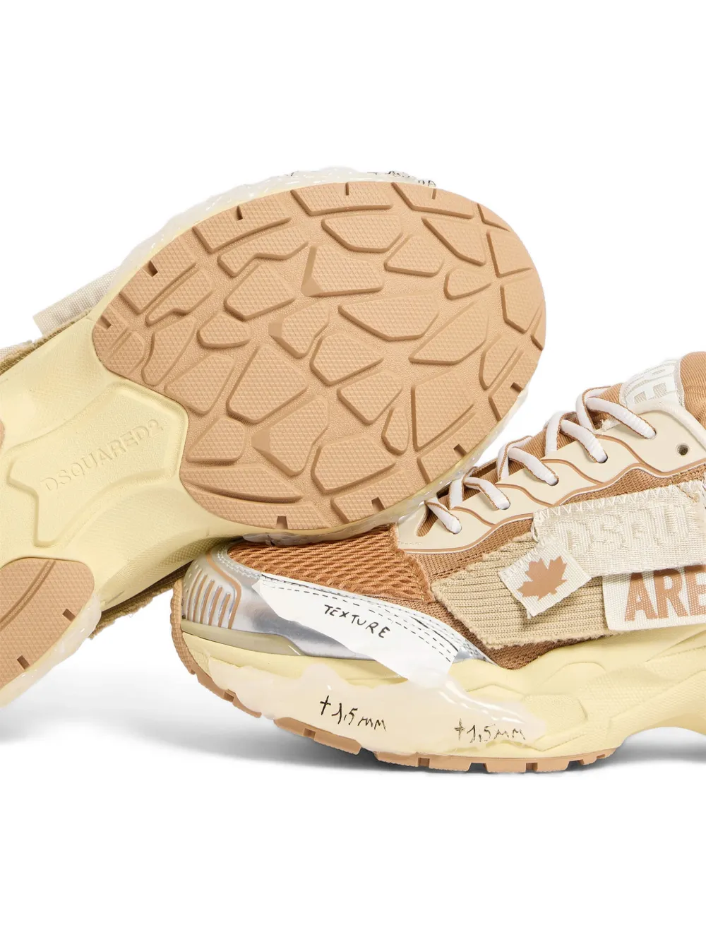 DSQUARED2 Faster sneakers met logopatch Beige