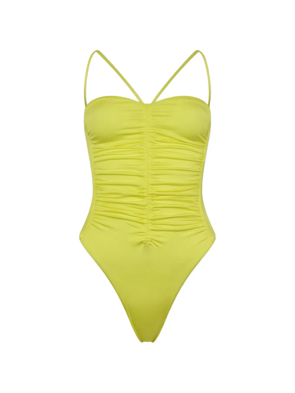 DSQUARED2 signature ruched one-piece - Gelb