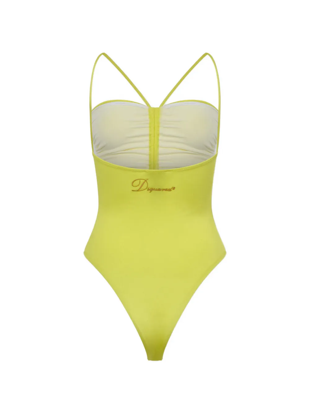  Dsquared2 Costume Intero Con Ruches - Giallo 