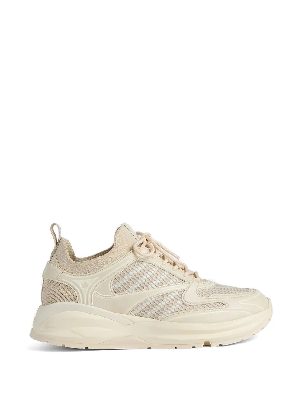 DSQUARED2 Dash sneakers met plateauzool en vlakken Beige