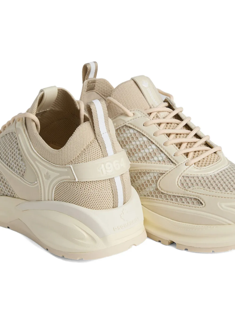 DSQUARED2 Dash sneakers met plateauzool en vlakken Beige