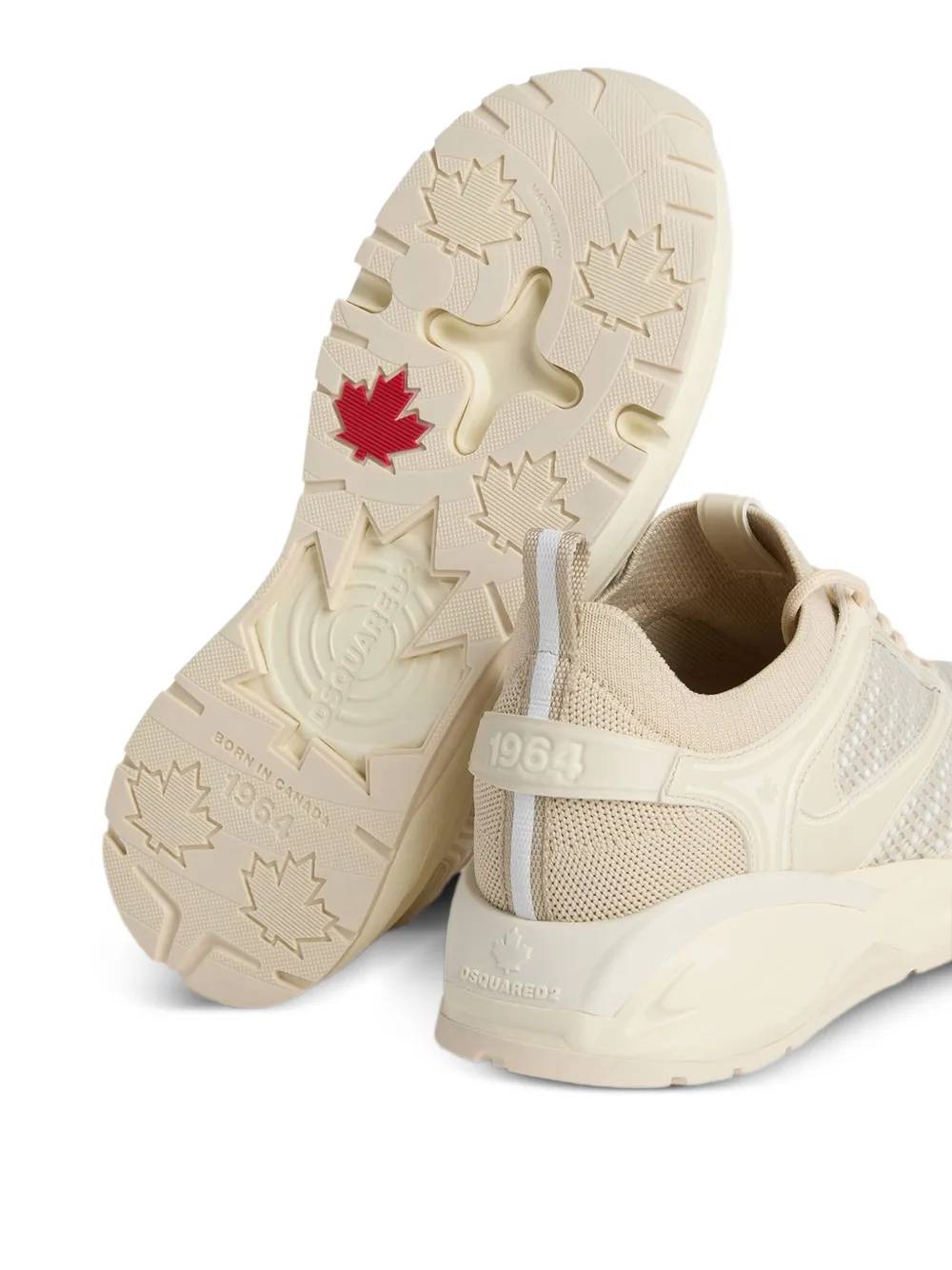 DSQUARED2 Dash sneakers met plateauzool en vlakken Beige