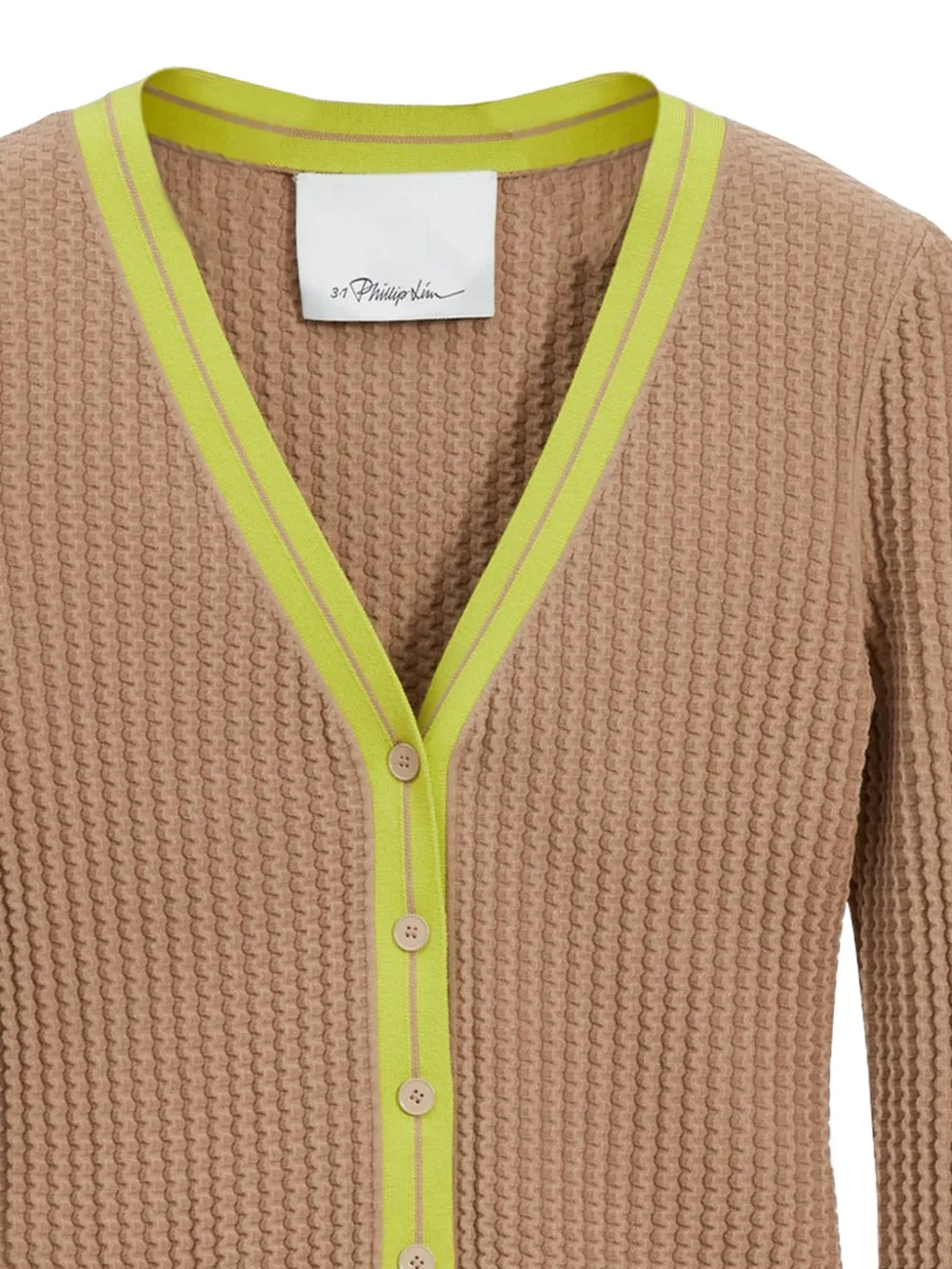 3.1 Phillip Lim Vest met knopen en lange mouwen Bruin