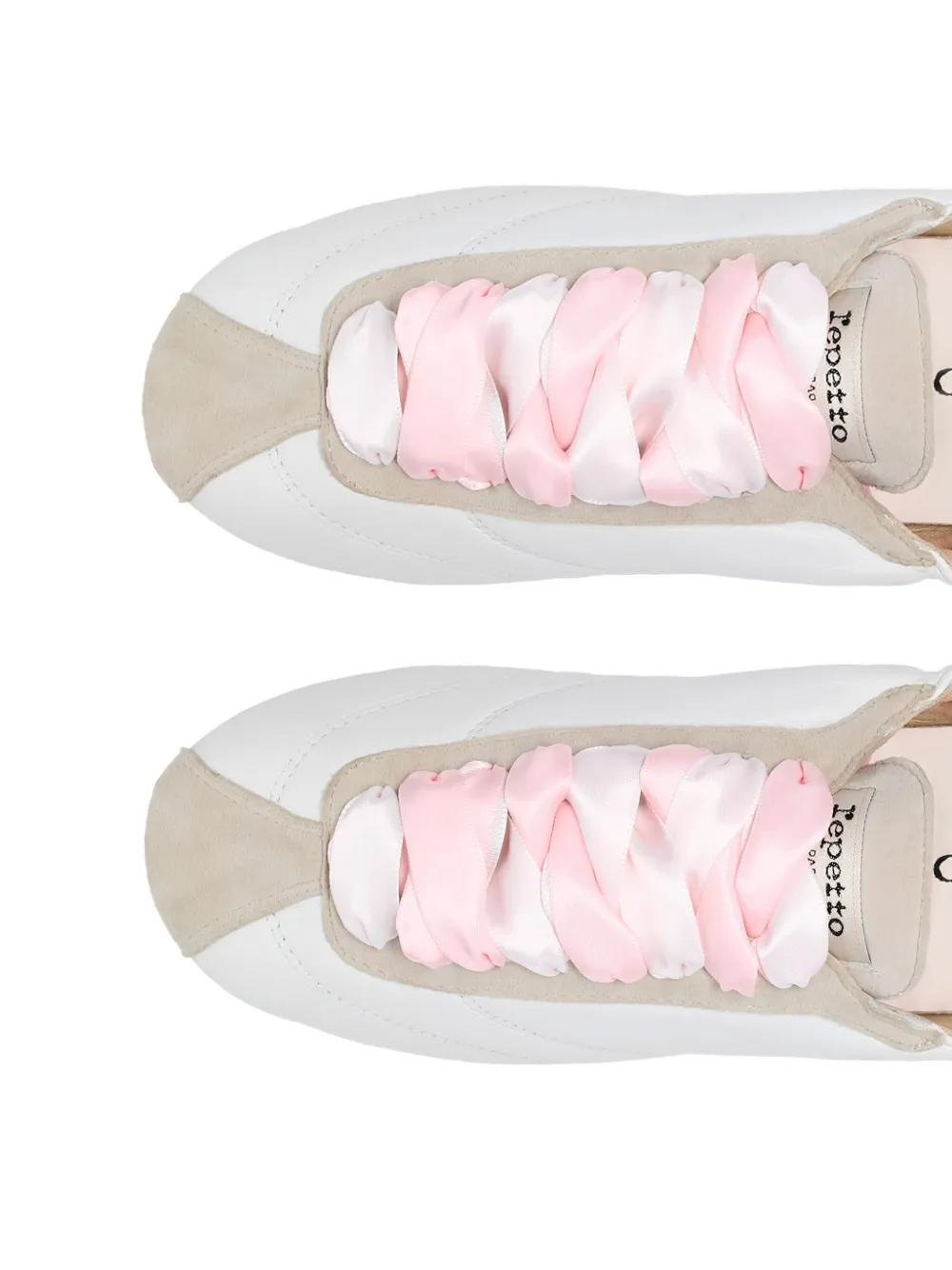 Repetto ribbon lace up sneakers Wit