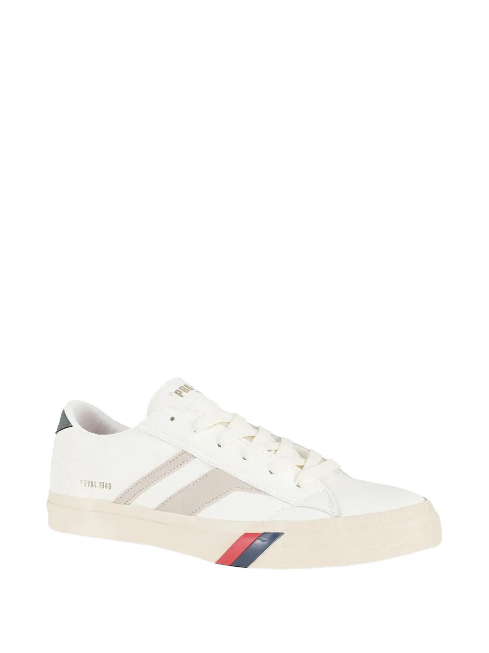 Pro-Keds 1949 gestreepte leren sneakers Beige