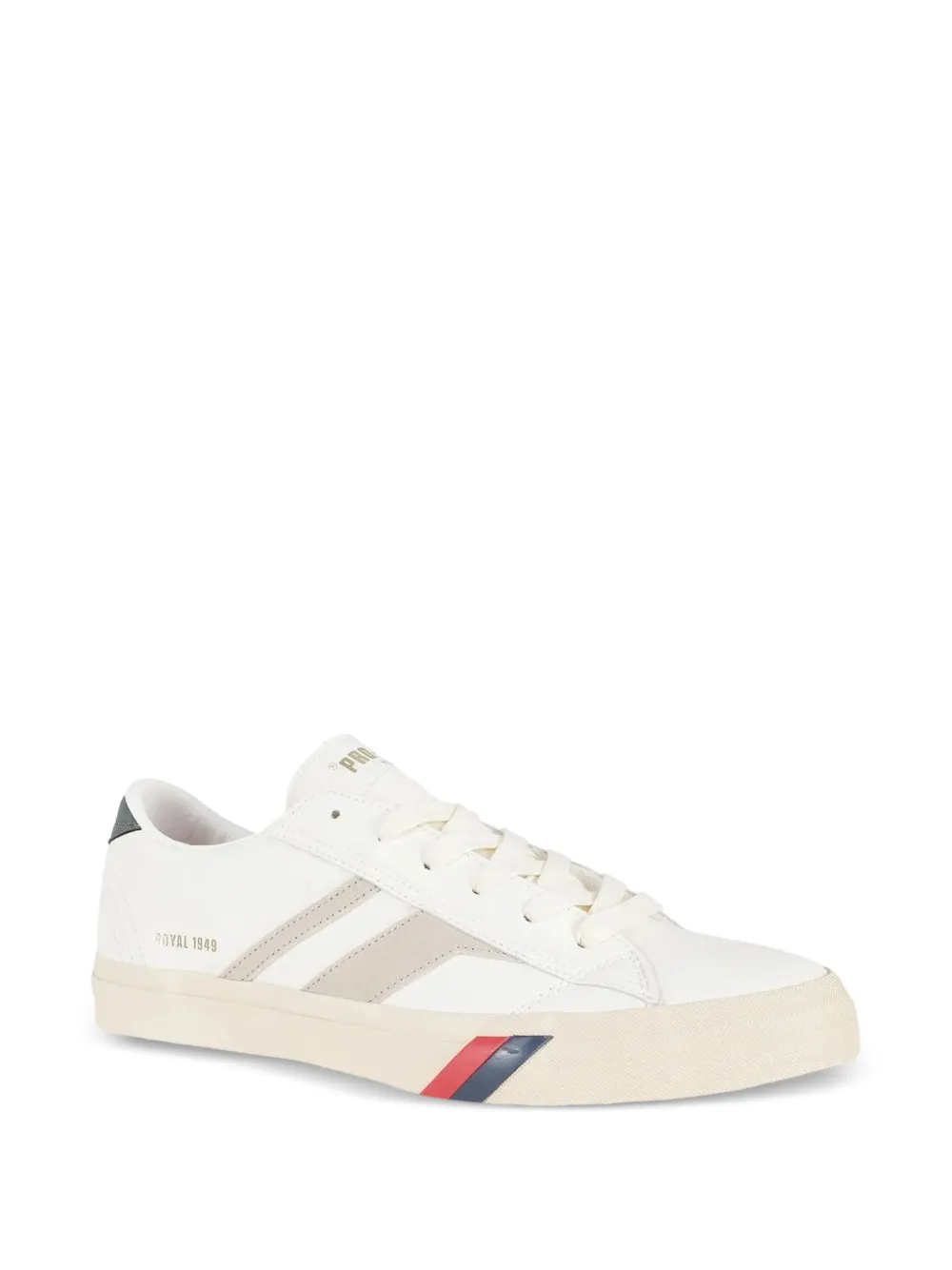  Pro-keds 1949 Striped Leather Sneakers - Neutrals 