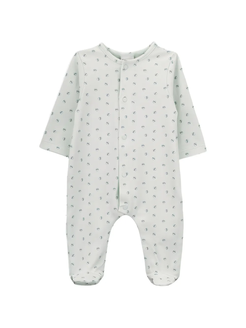 Knot button patterned pajama - Blu