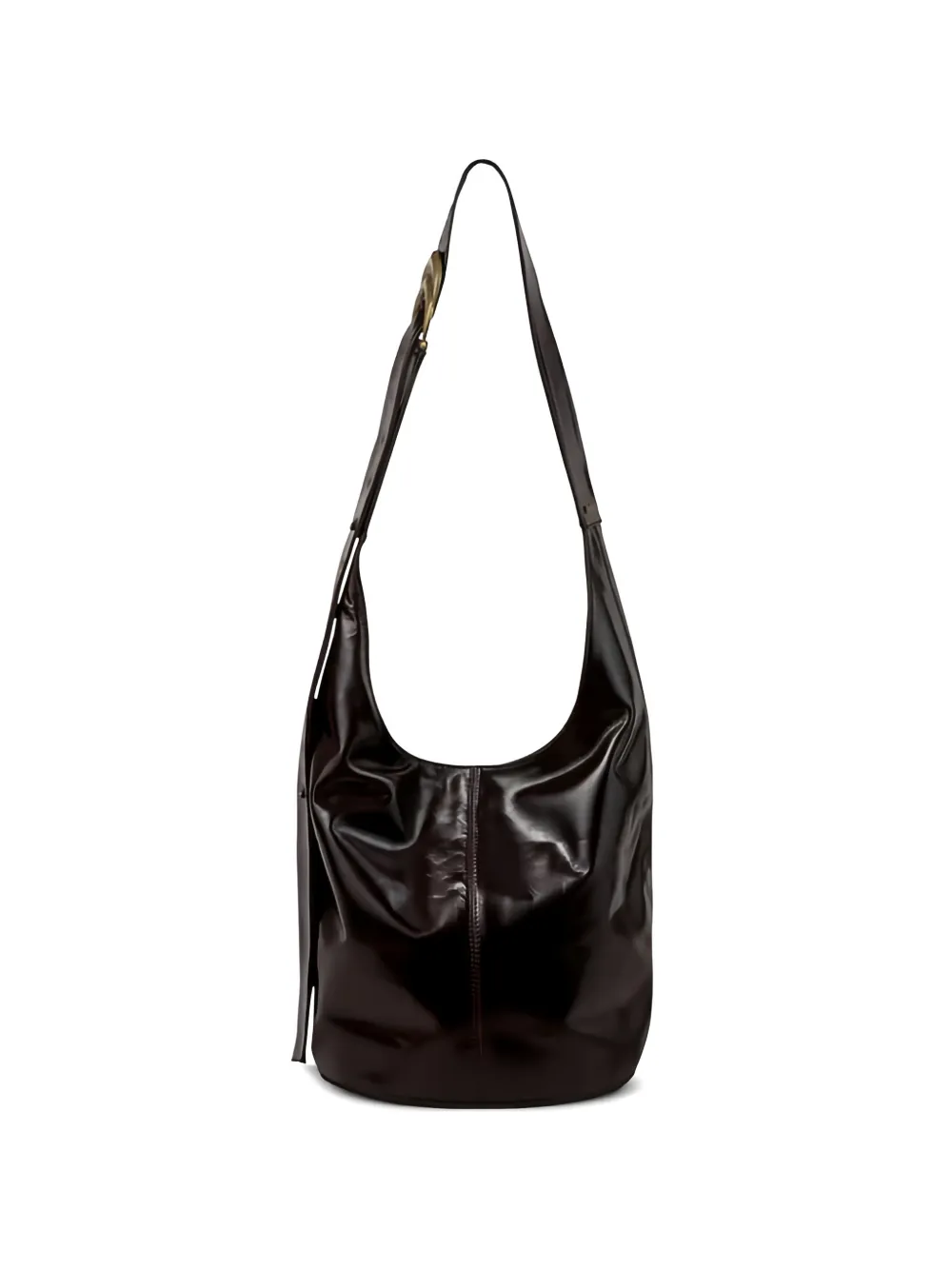 Ba&Sh Youyou buckle shoulder bag - Marrone