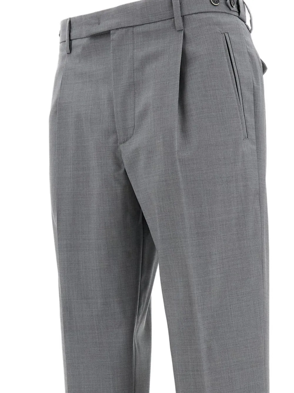  Barena Metallic Topstitching Trousers - Grey 