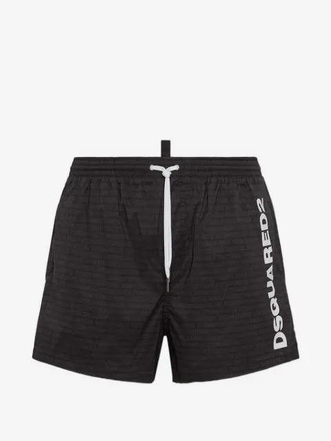 DSQUARED2 shorts de playa con logo estampado