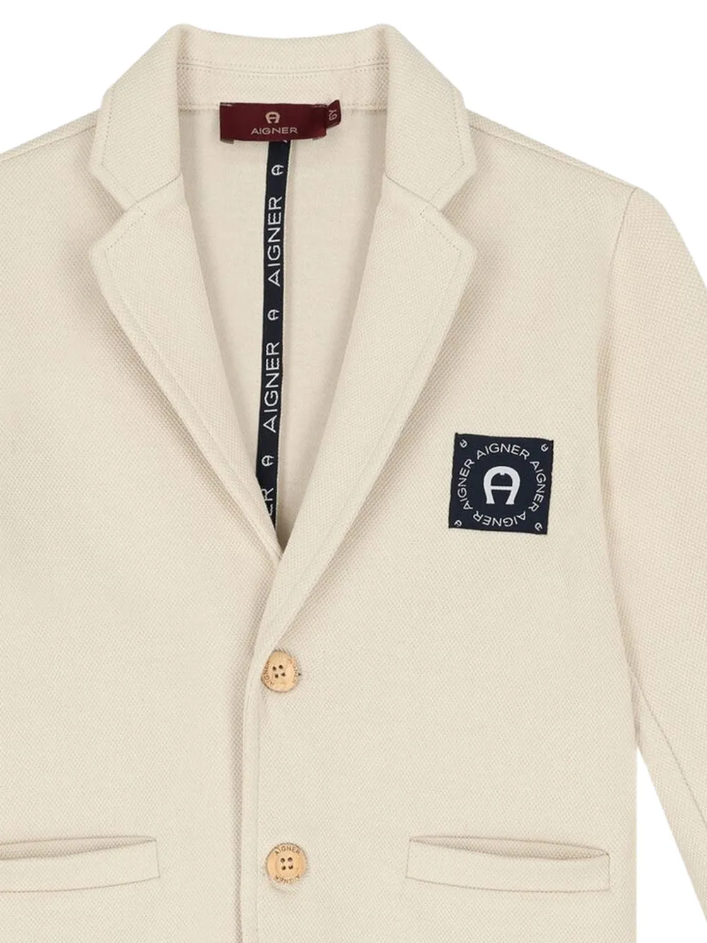 Aigner Kids Blazer met logo Beige