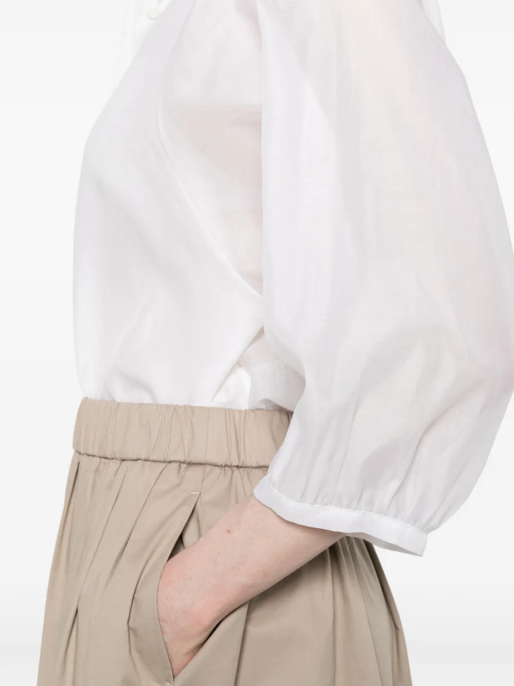 Peserico Verfraaide blouse Wit