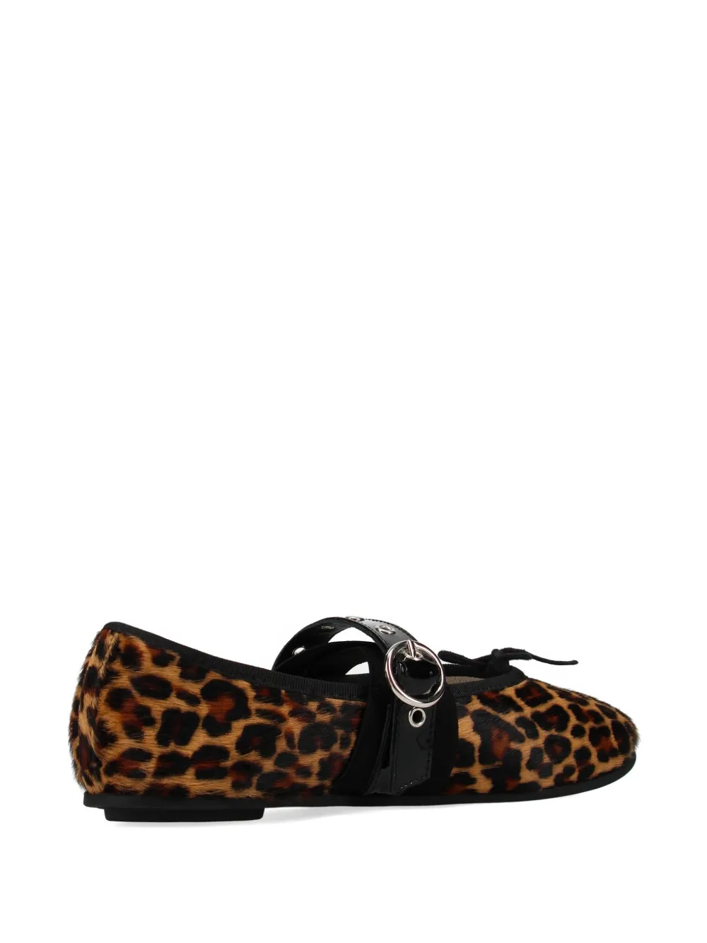 Repetto Mary Janes leopard buckle flat shoes Beige