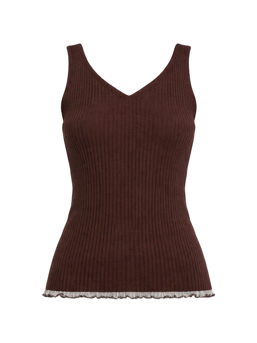 TWINSET V-neck knitted vest - Marrone