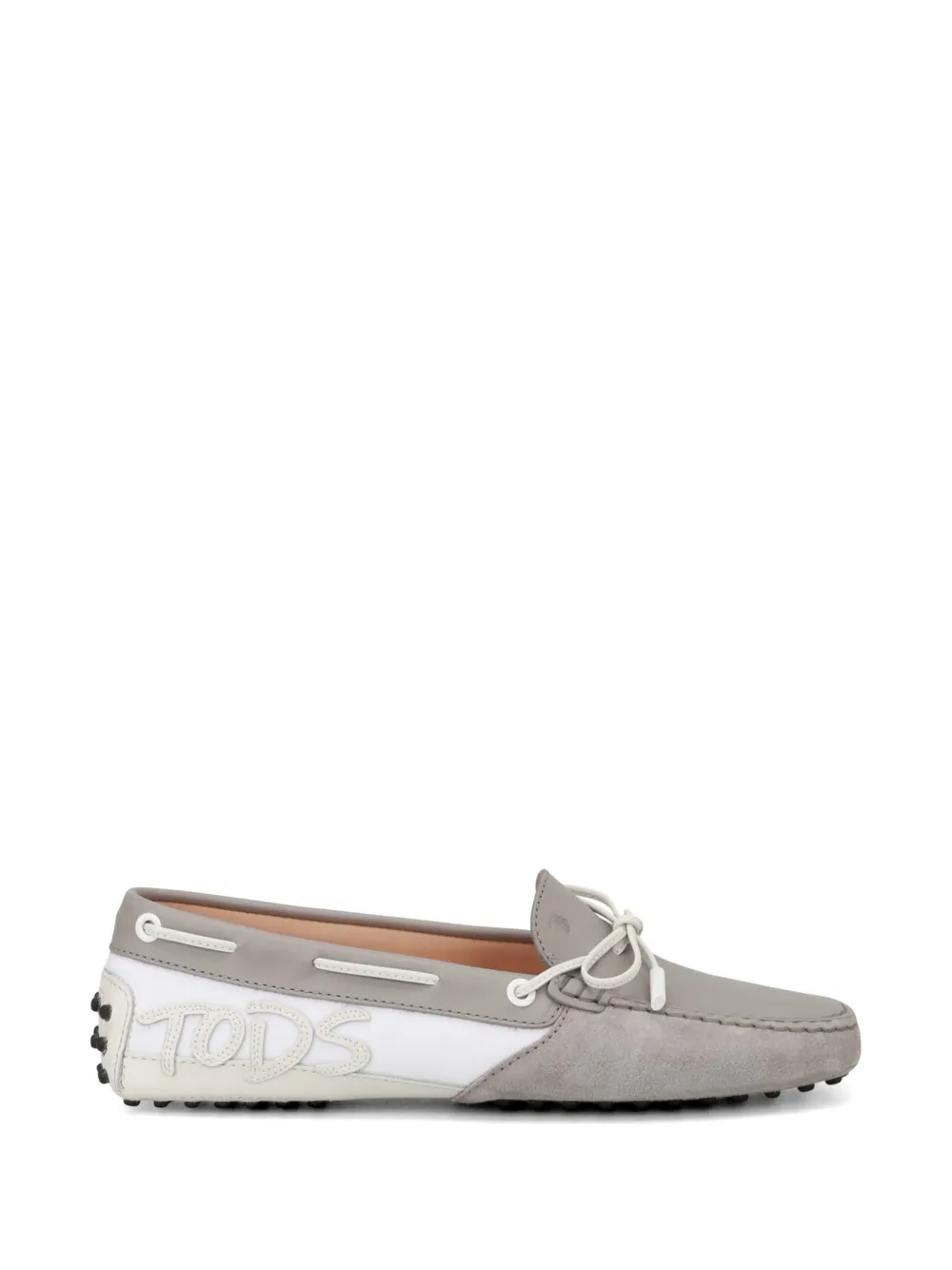 Tod's tie-detail loafers - Grigio