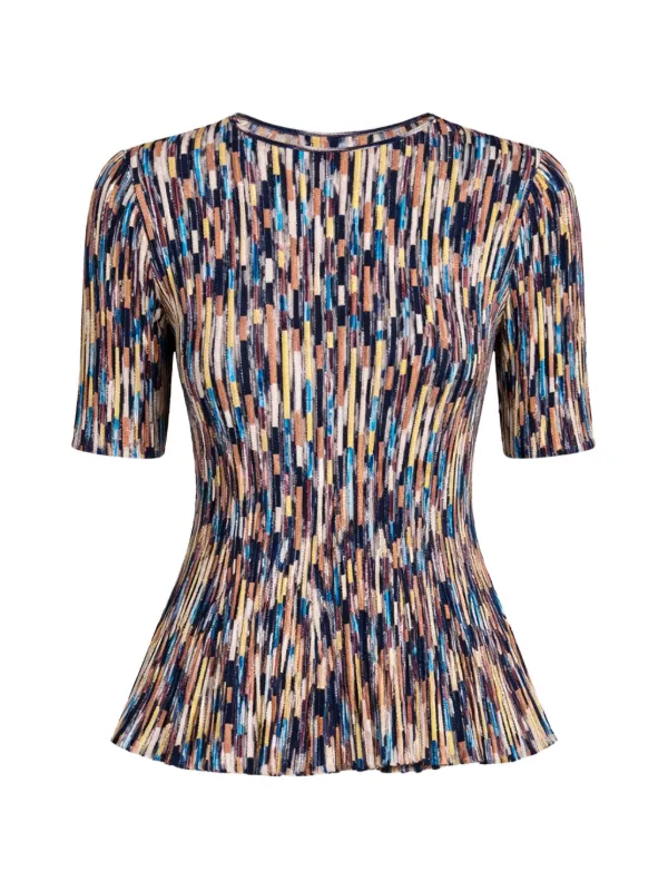 Ulla Johnson Samira Peplum Top in Blue