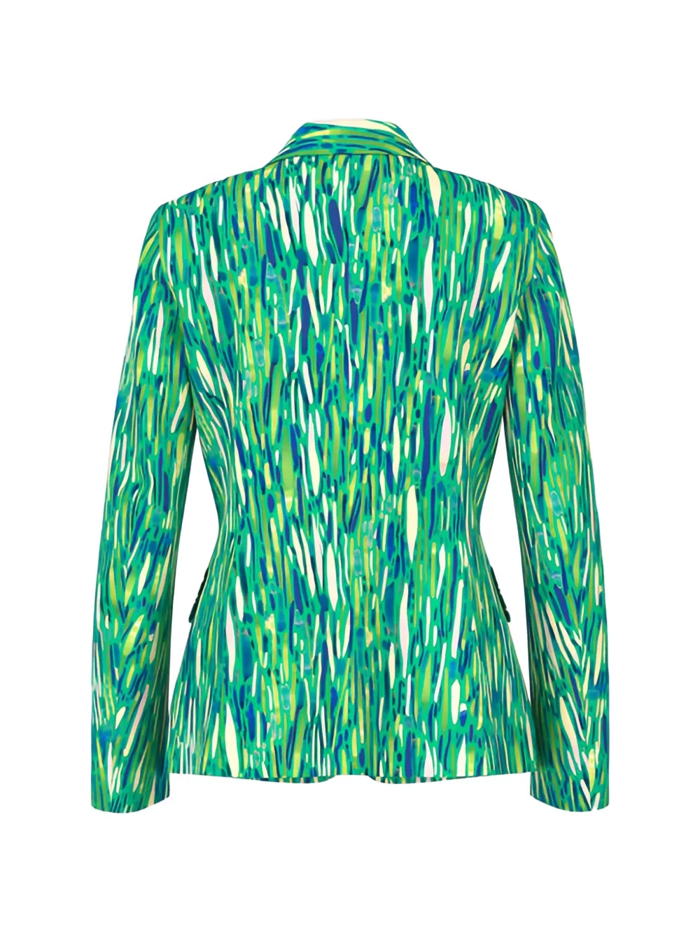  Marccain Scuba Lapel Printed Blazer - Green 