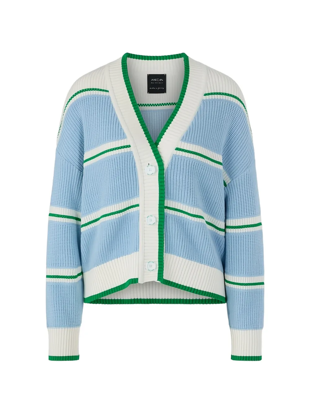 MARCCAIN striped V-neck cardigan - Blu