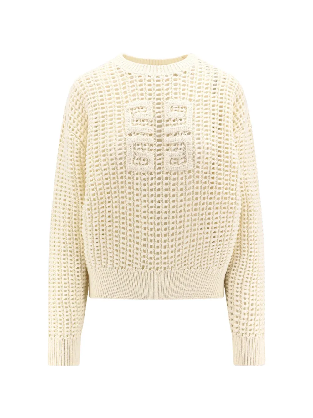 Givenchy open-knit 4g motif sweater – White