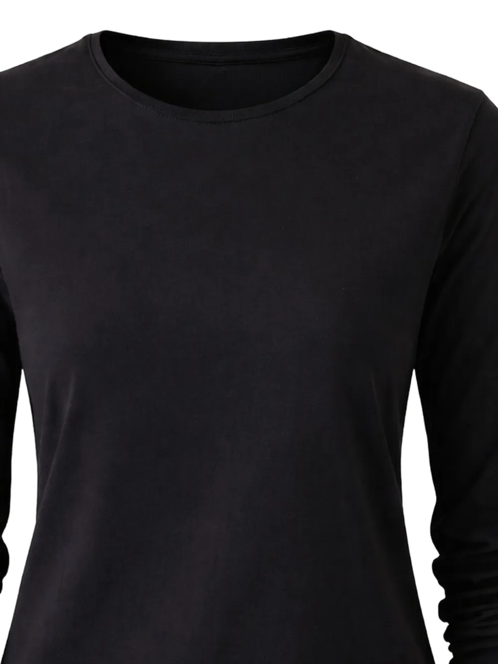  Patrick Assaraf Crew Neck Long-sleeved T-shirt - Black 