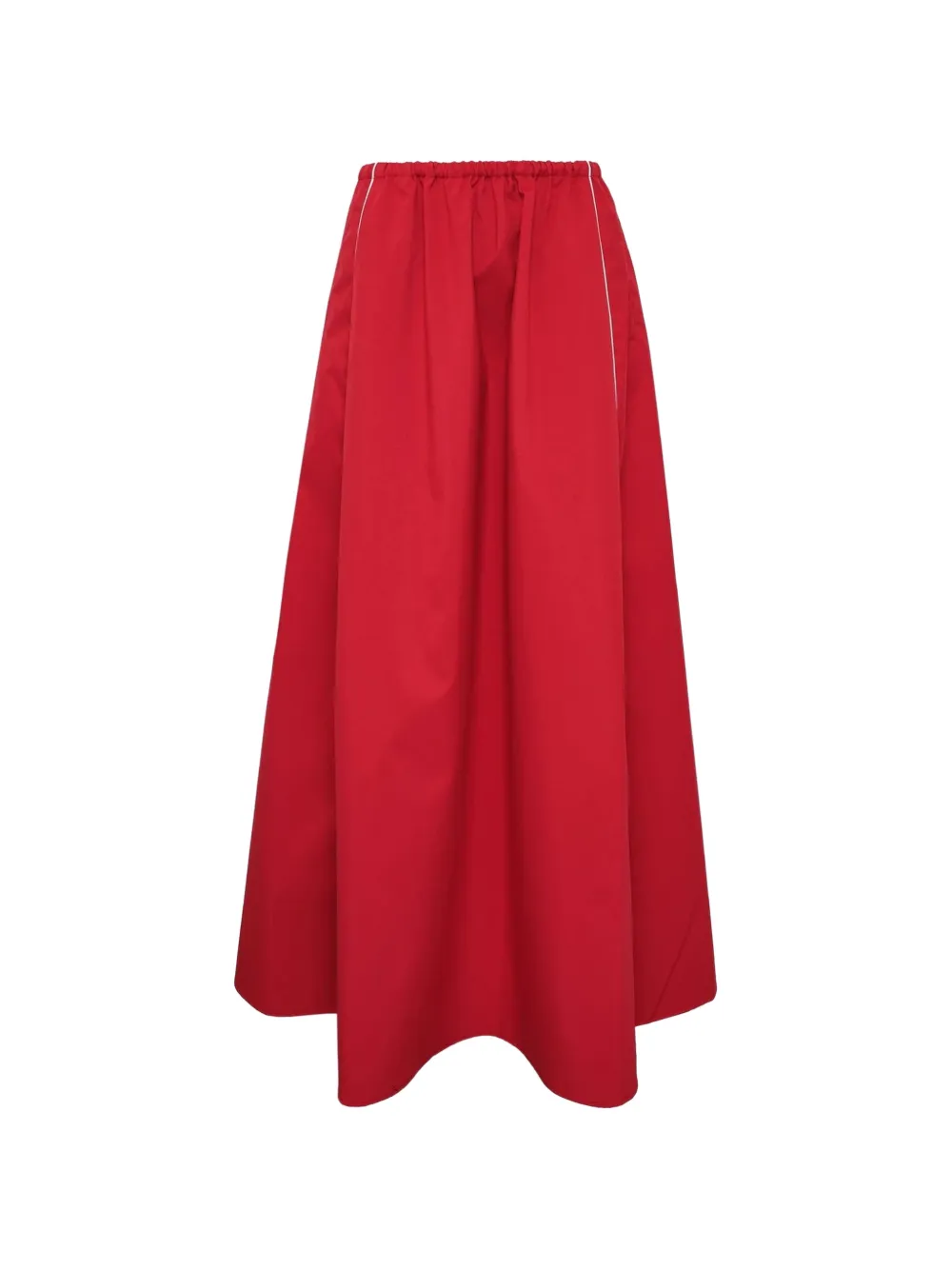 Msgm Gathered Midi Skirt In Red