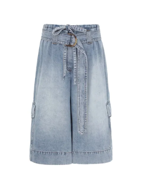 ZIMMERMANN belted cargo denim shorts
