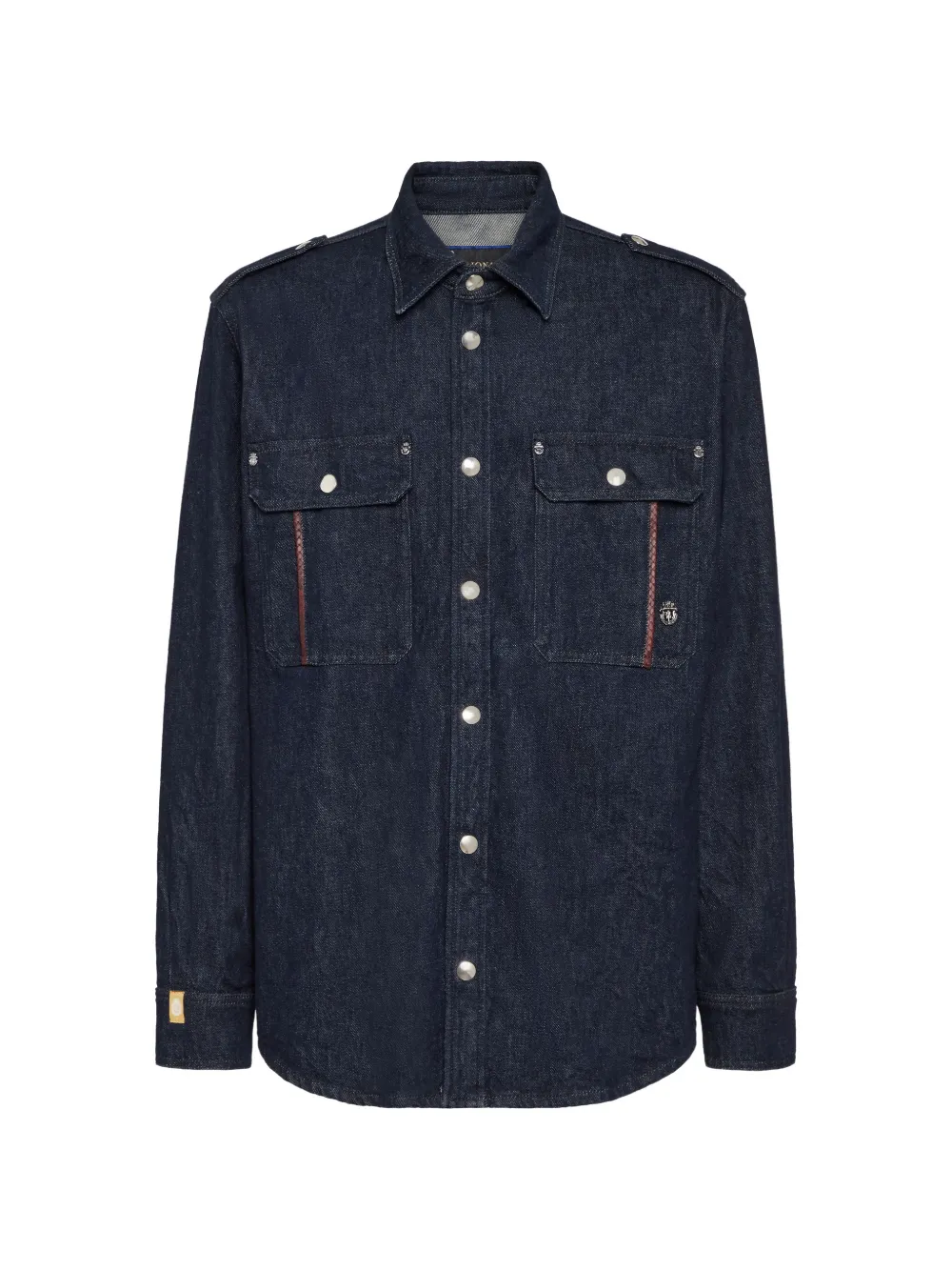 Billionaire buttoned denim shirt - Blu