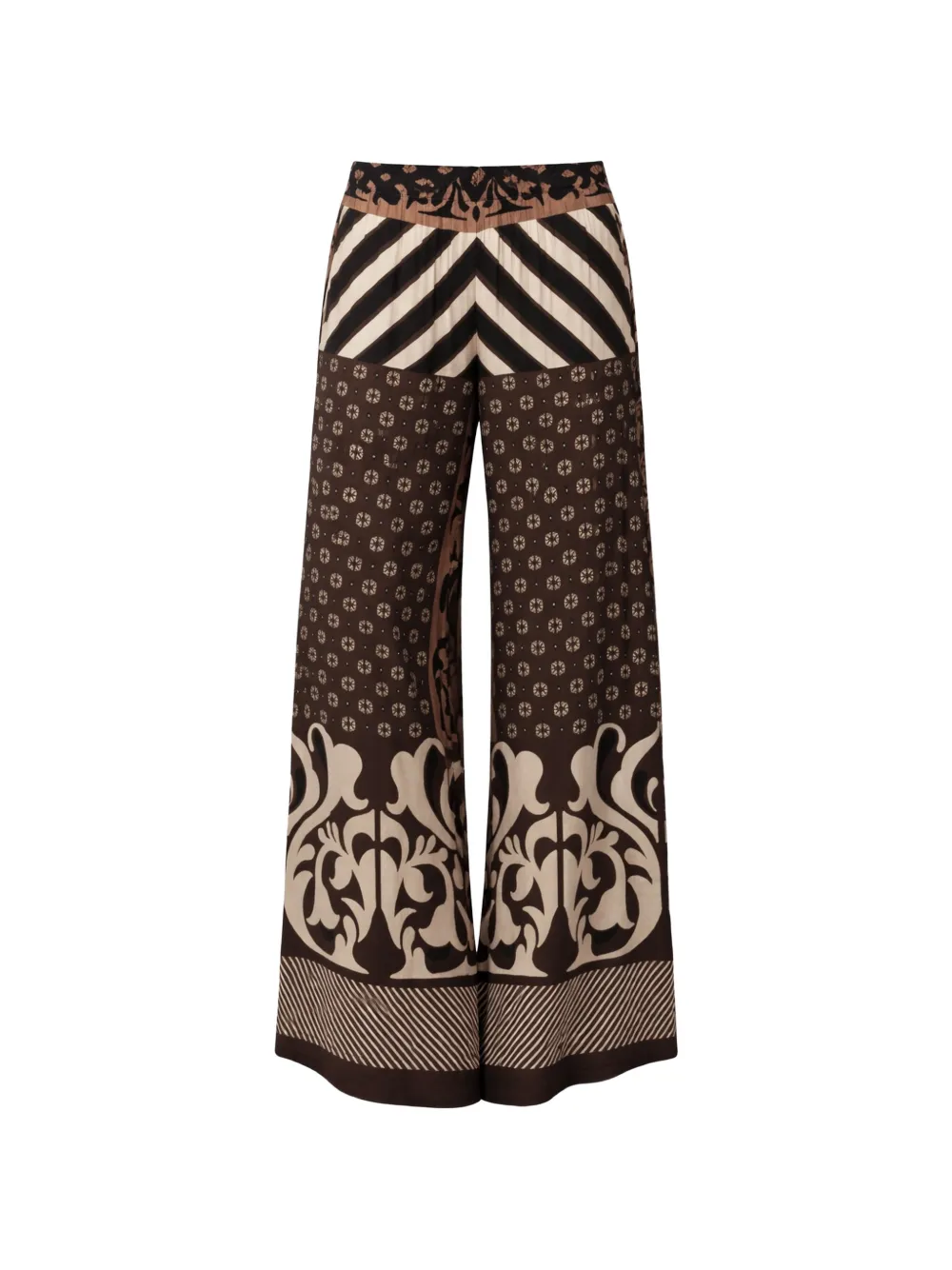 Mihos printed straight trousers - Marrone