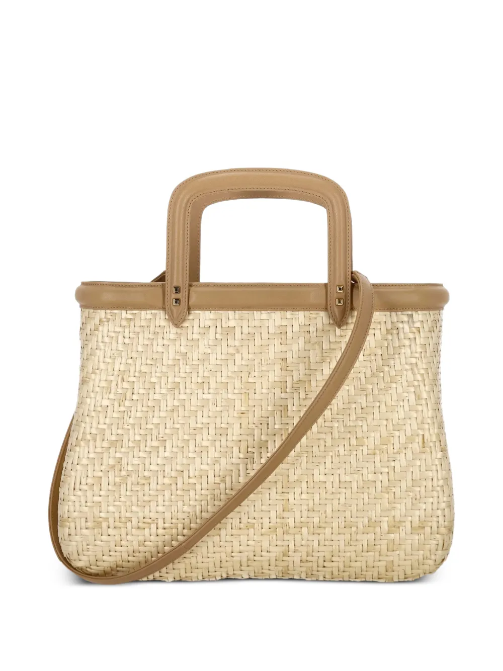 Rodo Rieten shopper met handvat Beige