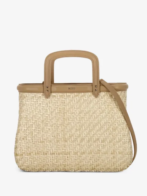 Rodo top handle wicker tote bag
