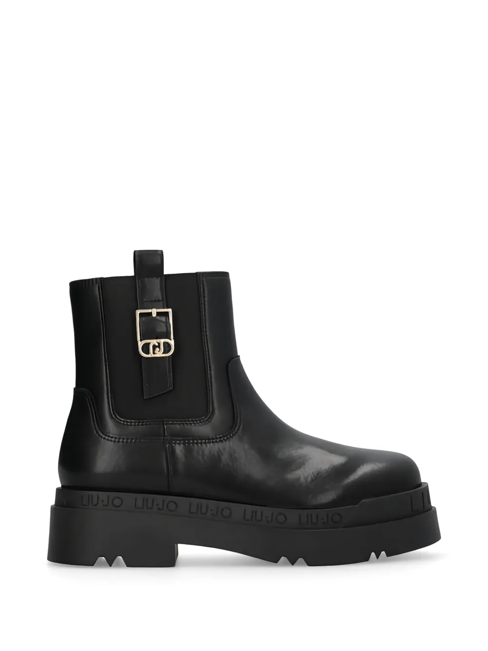 LIU JO buckled platform boots - Black