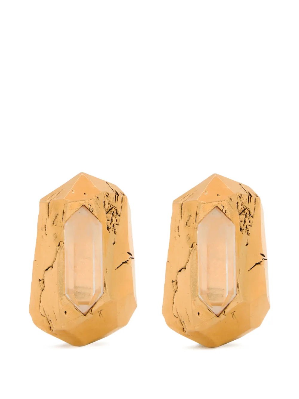 Saint Laurent geometric earrings - Gold