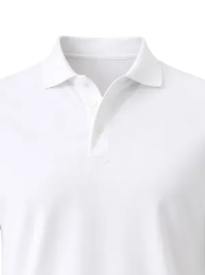 Pima button-up cotton polo shirt 3